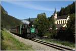 STLB Dampflok BH1 fhrt mit dem Dampfbummelzug von Murau nach Tamsweg. Ramingstein 10.8.2011

