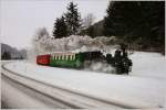 Der nchste Programmpunkt der “The Railway Touring Company” war am 7.2.2012 der  Winterdampf auf der Murtalbahn  - Bespannt mit der U 11  Mauterndorf  (Baujahr 1894) ging es von Murau nach