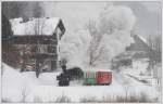 U 11  Mauterndorf  mit ihrem Sonderzug von Murau nach Tamsweg am 7.2.2012 kurz vor der Station Predlitz-Turrach aufgenommen.