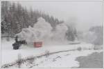 U 11  Mauterndorf  mit ihrem Sonderzug von Murau nach Tamsweg am 7.2.2012 kurz vor der Haltestelle Hintering.