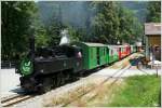 STLB BH1 fhrt mit einem Dampfbummelzug von Murau nach Tamsweg. 
Murau 14.07.2009