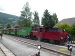 699.01 am 13.7.2014 mit einem Sonderzug nach Mariapfarr im Bahnhof Mauterndorf.