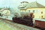 Rangieren vor dem Bahnhof Groß-Gerungs, Waldviertelbahn.