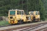 Plasser&Theurer Gleisstopfmaschiene X962.003-0 am 22.September 2013 im Bf. Alt Nagelberg.