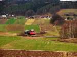 Adventzug zwischen Weitra und Altweitra mit 2095.05 und 2095.12   Waldviertlerbahn   01.12.2013.