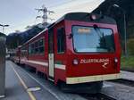Ein Zug der Zillertalbahn am 11.10.17 hinter dem Bahnhof Mayrhofen abgestellt.