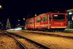 Dieseltriebwagen von Zillertalbahn am 29.11.2011 in Mayrhofen Endbahnhof.