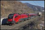 1116 242 mit Railjet bei Spital am Semmering am 21.01.2020.