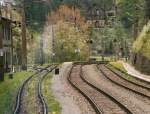 Einfahrt in den Bahnhof Semmering am 9.5.2004