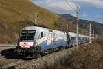 1116 251 (Ski - Austria) mit Railjet bei Spital am Semmering am 21.11.2016.