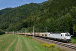 Die weiße 193 247 war am Nachmittag des 24.08.2017 mit dem stark verspätetem STB Hackgutzug 45971 nach Gratkorn unterwegs, und wurde von mir am Stausee Pernegg fotografiert.