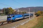 1216 236 + RJ 73 kurz vor der Haltestelle Stübing. (07.11.2020)