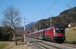 1116 243 + RJ653 bei Mixnitz km 171,8 auf der Fahrt nach Graz Hbf.