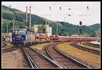 1044 018 - Eurolok fährt am 19.05.2001 mit IC668 in Bruck an der Mur ein.