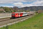 Am 29.4.2023 schiebt die 1144 111 den IC513  Schöckl  angeführt von 8073 205 von Salzburg Hbf nach Graz Hbf hier kurz vor der Haltestelle Stübing.