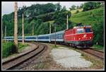 1044 052 mit D435 in Klamm - Schottwien am 26.06.1998.