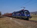 1116 126 Licht ins Dunkel war am 7.03.2012 mit dem  GZ 47407 nach Spielfeld-Stra unterwegs, aufgenommen in  Wildon.