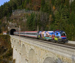  Gemeinsam sicher mit den ÖBB  1116 157 die neueste Werblok der österreichischen Bundesbahnen  bespannte gestern den EN 234 von Tarvisio Boscoverde nach Wien Hauptbahnhof und wurde von mir