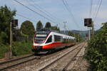 4023 004 mit dem Fahrtziel  Schwarzach-St. Veit  am 12. August 2024 bei  Salzburg-Süd .