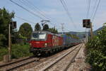 1293 047 war mit einem  WALTER-KLV  am 12. August 2024 in  Salzburg-Süd  in Richtung Tauern unterwegs.