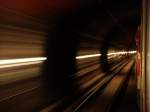 Impression aus dem Tauerntunnel mit Blick auf die Zuglok, 12.12.2007
