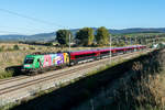 Die neue ÖBB-Werbelok 1116 168 #NASICHER, unterwegs mir dem railjet 740.