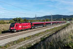 1116 225  ÖBB - Heute. Für morgen. Für uns. , unterwegs mit dem railjet 698 (Wien Flughafen - Klagenfurt), am 11.10.2019 kurz vor Tullnerfeld Bahnhof.