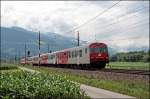 Dieser Zusammengewrfelte REX 1511 von Innsbruck Hbf nach Salzburg Hbf ist bei Schwaz unterwegs.