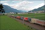 BrennerKombi-Impression: Kunden dieses Zuges waren LKW WALTER aus Wr.Neudorf/Kufstein (hat mehr als 1.200 kranbare Auflieger und ber 800 Wechselbrcken), WEYAND Wermelskirchen, Acrese aus Bozen/Arco