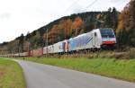 Am 10.11.2012 kamen mir bei Terfens-Weer Lomo 186 287 + 185 664 und 189 918 mit einem KLV Zug Richtung Kufstein entgegen.