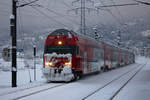 86-33 107 erreicht mit seiner verschneiten Front Dornbirn Haselstauden.