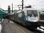 Am 20.02.10 kam die Siemens Lok mit dem EN 246 nach Bregenz.