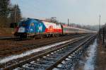 1216 226  Tschechien  am BB Intercity 546  Spa Hotel Almesberger , unterwegs nach Salzburg Hbf. Das Foto entstand am 10.01.2009 kurz vor Tullnerbach-Pressbaum.