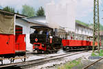 09. Mai 1994, Österreich, Lok 2 der Achensee-Zahnradbahn rangiert im Bahnhof Jenbach. Nachdem ich gestern in der neuen Ausgabe meiner Eisenbahn-Zeitschrift einen sehr traurigen Artikel zur Zukunft dieser Bahn fand, habe ich ein paar meiner Fotos von deren Vergangenheit herausgekramt.