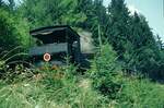 Achenseebahn__Manchmal ganz versteckt. Lok 3 bringt ihren Zug zu Tal.__15-08-1973