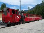 Lok Z 14 steht im Bahnhof St-Wolfgang bevor sie wieder Bergauf fahren wird.