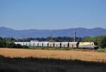 Kalkzug 61032 am 28.07.2013 vormittags gezogen von der ES 64 U2-080  bei der Durchfahrt in Wartberg an der Krems.