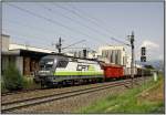 CAT Taurus 1116 142 fhrt mit einem Gterzug von Bruck an der Mur nach Zeltweg.