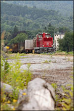 9.Juli 2019 . 
Für DH 1500.4 und Ihren Güterzug Endet an diesem Tag die Reise in Deutschlandsberg. 
Breits aufgestellt wartet Sie geduldig auf die Abfahrt nach Graz. 