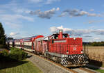 Durch den Ausfall eines Steuerwagens wurde der GKB-Zug 8567 von Graz Hauptbahnhof über Lieboch nach Wies-Eibiswald von der 1500.02 gezogen und die Doppelstockwagen vom Generatorwagen 40 81 9468 300-4 mit Strom versorgt. Seiersberg-Pirka am 11.10. 2024