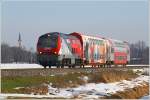 218 117 der Heros Rail Rent GmbH zZ. von der GKB angemietet, fhrt mit R 4374 von Wies Eibiswald nach Graz.  
Krottendorf  27.12.2010