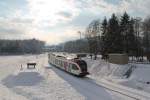 Ausfahrt aus der Awanst Leibenfeld richtung Graz Hauptbahnhof am 25.1.2013