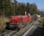 Die GKB 1700.1 war am Morgen des 09. März mit dem montäglichen Güterzug von Graz Köflacherbahnhof nach Wies-Eibisbwald unterwegs, fotografiert bei Unterpremstätten.

