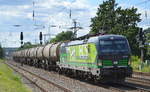 LTE Logistik und Transport GmbH, Graz [A] mit der ELL Vectron  193 729  [NVR-Nummer: 91 80 6193 729-1 D-ELOC] und Kesselwagenzug am 30.06.20 Bf. Saarmund.