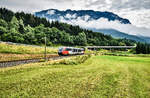 Nachschuss von 5022 032-4 als S4 4812 (Hermagor - Villach Hbf), nahe Nötsch.