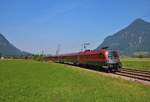 ÖBB Railjet mit Siemens Taurus 1116 228-8 am 10.08.20 in Niederaudorf 