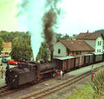 Sonderzug der Waldviertelbahn, Groß-Gerungs.
Datum: 20.08.1984