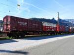 Sggmrrss-y 3181(A-RCW)4932 380-6, beladen mit Mobiler am Ladegleis in Hallein; 240922