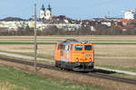 RTS 2143 032 war am 28.03.2021 als Lz in Richtung Tullnerfeld unterwegs. Das Foto enstand bei Tulln Stadt.