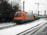 RTS 1216 901 mit einem Getreidezug in Bonn Hbf am 27.12.10. Gru an den Tf !!